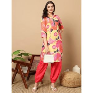 TRENDING MUSLIN PRINTED TOP PENT SET GAJRI - Product Image 1