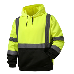 Sudadera de Seguridad Reflectante de Alta Visibilidad, Certificada por ANSI, de Poliéster, para Trabajo de Construcción, Cálida para Invierno, Transpirable - Product Image 6