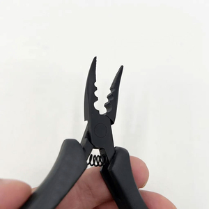 Pince à cheveux à tête incurvée, à dents, 3 trous, pour micro et nano anneaux, outils d'extension de cheveux en plumes, service OEM - Product Image 5