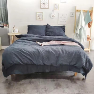 High Plain Hotel Bedding Linen Duvet Cover Set 5 Pcs 1 Duvet Cover 1 <b>Flat</b> 1 Fitted Sheet 2 <b>Pillow</b> Cases 100% Linen 100TC Thread - Product Image 3