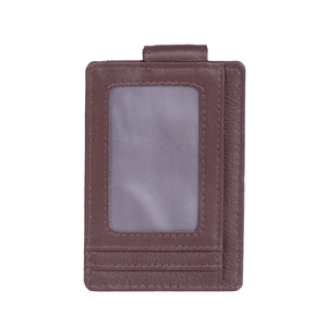 Office Company ID Badge Name Bank Bus Security Card Holder Leather <b>Wallets</b> <b>RFID</b> Transparent Window Durable Short Slim Luxurious - Product Image 1