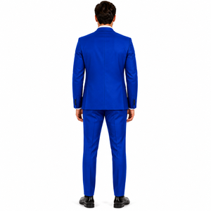 Costume d'affaires sur mesure pour homme, 3 boutons, revers cranté, costume de mariage formel, couleur unie, ensemble veste de costume d'affaires formel sur mesure pour homme - Product Image 2