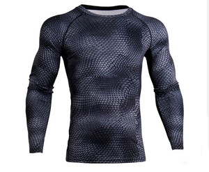 Vente en gros de rashguards de compression MMA BJJ haute performance, imprimés sur mesure, respirants, pour hommes, tissu à séchage rapide, OEM ODM - Product Image 3