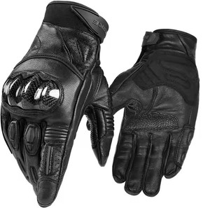 Unisex Leather Alpha Racing Gloves Breathable Windproof Touchscreen Full <b>Finger</b> Non-Slip Adjustable Wrist <b>Strap</b> Polyurethane - Product Image 1