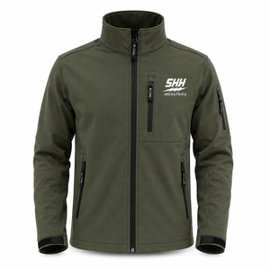 Custom <b>Men</b> Soft shell <b>Jacket</b> Waterproof Windproof Outdoor Tactical Workwear Full Zip Stand Collar OEM Wholesale Winter <b>Jacket</b> - Product Image 1