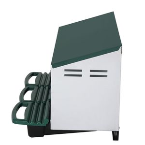 Cestino Nido per Galline Ovaiole a 3 Scomparti in Plastica Verde, Contenitore per Uova da Pollaio - Product Image 3