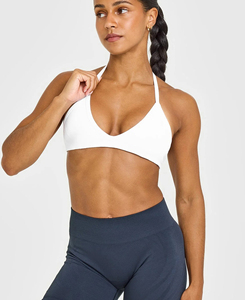 Sujetador deportivo de yoga para mujer 2026 de algodón y elastano con cuello halter, de secado rápido, de alto soporte, sin costuras, con cuello en V profundo, estampado digital, 160g - ¡Gran oferta! - Product Image 5