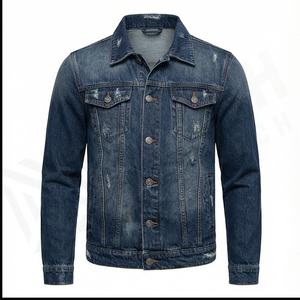 Venta al por mayor de calidad, chaquetas de mezclilla azul, chaqueta de color liso para niños, chaqueta de mezclilla de estilo informal para hombres, venta al por mayor, nuevo diseño de logotipo personalizado - Product Image 2