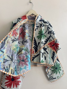 Handmade Vintage Suzani Embroidery <b>Jacket</b> For Women's Boho Ethnic <b>Jacket</b> Coat Gift For Her Bohemian Street Style Coat - Product Image 4
