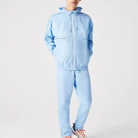 Ensemble de survêtement 2 pièces pour homme : sweat à capuche zippé avec doublure en maille personnalisée et short coupe-vent style streetwear