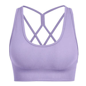 Soutien-gorge respirant et écologique pour femme avec logo frontal, maintien élevé, extensible dans quatre directions, idéal pour le yoga, la course et l'entraînement - Product Image 2