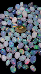 Opale naturelle cabochon, pierre précieuse lâche, polie et lisse, pour la fabrication de bijoux, bagues, pendentifs et boucles d'oreilles - Product Image 4