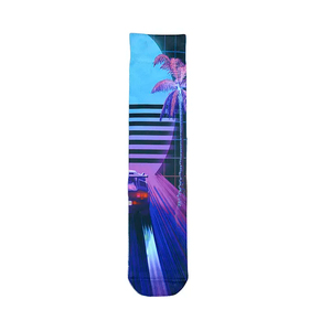 Premium Factory-Made Black Knitted Casual <b>Socks</b> Bestseller High Quality Sublimation Custom Logo Options White Blue for <b>Winter</b> - Product Image 4