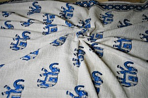 Manta Decorativa Moderna para Sofá y Cama, Hecha a Mano en India, con Estampado Artesanal, de Algodón Orgánico Ecológico, para Todas las Estaciones - Product Image 5