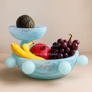 ชามเรซินสีขัดเงาปรับแต่งได้ออกแบบล่าสุดสำหรับผลไม้ลูกอมถั่วเสิร์ฟอาหารเย็นจานชามเสิร์ฟที่บ้านและห้องครัว - Product Image 3