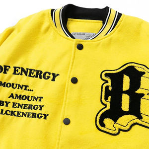 Blousons universitaires personnalisés de haute qualité pour hommes, style Letterman à col montant, avec broderie et manches en cuir, pour la saison hivernale, style urbain - Product Image 6