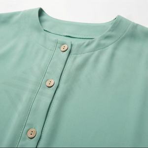 Abaya moderne à boutons, style arabe, robe longue à manches longues pour femmes musulmanes, broderie, vêtements hijab, tenue modeste. - Product Image 4