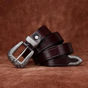 Compre en Línea Cinturones de Cuero Genuino para Hombre, Diseños Duraderos para el Estilo de Vida Diario, con Hebilla Metálica e Impresión por Transferencia de Calor - Product Image 4