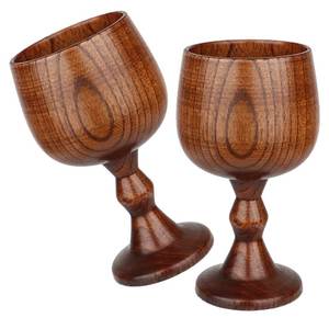 Copa de Vino de Madera Tallada Ecológica, Copa de Vino de Madera Natural, Taza de Café de Madera Rústica, Copa para Whisky y Cócteles, Venta al Por Mayor - Product Image 2
