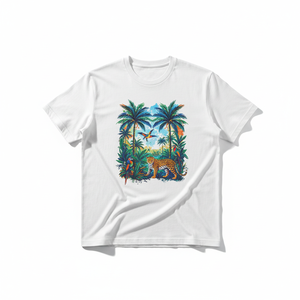 เสื้อยืดคอกลมแขนสั้นผู้ชาย คุณภาพสูง ลายพิมพ์ด้านหน้า สำหรับฤดูร้อน น้ำหนัก 200 กรัม ผ้าทอ เป็นมิตรกับสิ่งแวดล้อม - Product Image 2