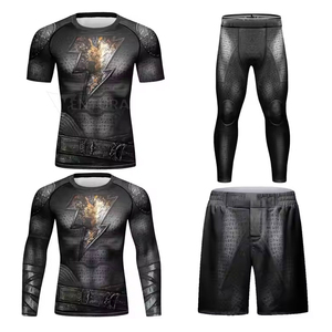 Conjunto de BJJ No-Gi de Alta Calidad y Alto Rendimiento para Hombre, Personalizable, Transpirable, de Secado Rápido, Rashguard de Spandex/Nylon de Manga Corta - Product Image 3
