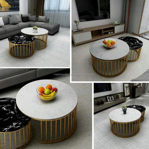 Mesa auxiliar para servir café y té de Metal de diseño moderno, muebles de sala de estar de fábrica profesional de alta calidad, precio bajo - Product Image 3