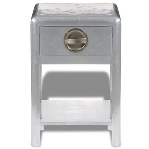 Aereo Vintage aviatore stile aviatore End tavolo con 1 cassetto mobili soggiorno - Product Image 2