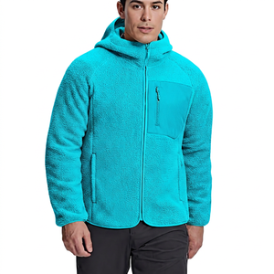 Men's Coated Thin Fleece Bomber Jacket Casual Winter Zipper Solid Color Regular Fit Polyester/<b>Nylon</b> Front Logo - Product Image 5