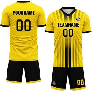 Maillot de football personnalisé avec logo, nom et numéro de l'équipe, uniforme de football de haute qualité, 100% polyester, séchage rapide, respirant, col en V, fournisseur - Product Image 5