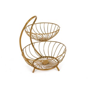 Optimum Quality Amazing <b>Wired</b> Fruit <b>Basket</b> Creative Fruit <b>Basket</b> With Golden Finished Luxurious Quality - Product Image 4