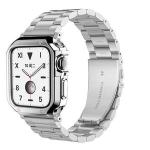 สายนาฬิกาอัจฉริยะสแตนเลสสตีลสำหรับ Apple iWatch 8 7 6 5 4 3 2ขนาด38/41/40/42/44/45มม. - Product Image 4