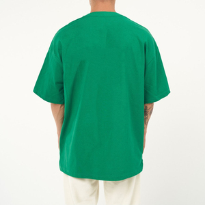 เสื้อยืดโอเวอร์ไซส์ผู้ชาย ผ้าฝ้ายหนา 300 กรัม ทรงหลวม ไหล่ตก แขนสั้น สไตล์ลำลอง สตรีทแวร์ ฤดูร้อน สีพื้น เป็นมิตรกับสิ่งแวดล้อม - Product Image 2
