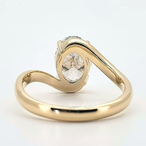 10k 14k 18k Gold D Color Oval Cut Lab Grown Diamond Romantic Ring Gift Party Wedding Anniversary Engagement Women Fine Jewelry - Product Image 5