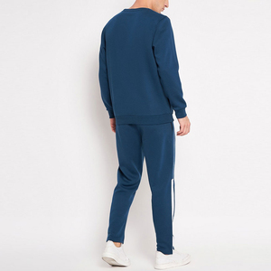 Luxury Custom Men's Unisex Winter Casual Solid Crewneck Sweat Suit Tracksuit with Custom <b>Embroidery</b> Logo 100% Polyester - Product Image 2