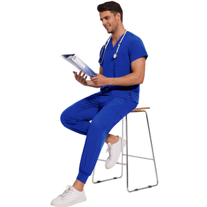 Ensemble de Blouse et Pantalon d'Infirmière en Tissu Doux Premium Écologique, Sans Coutures, à Détection par Aiguille, Couleur et Design Personnalisables, Uniformes Médicaux - Product Image 6