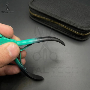Pinzas de Acero Inoxidable de Dos Tonos Verde y Negro, Duraderas y Reutilizables, para Remover Extensiones de Cabello, con Múltiples Orificios para Micro Anillos - Product Image 2