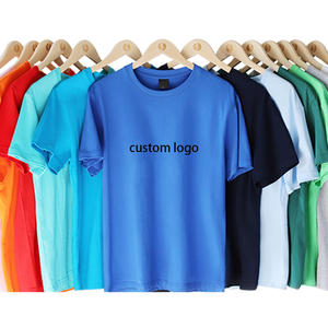 T-shirts décontractés en coton tricoté 220 g/m² 100 % coton, motif lettres, vierges, pour hommes, personnalisables avec logo imprimé – Vente en gros à prix réduit - Product Image 1
