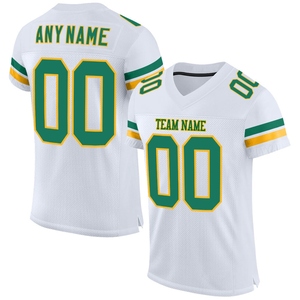 Wholsale Direct OMMIZ INDUSTRY Custom White <b>Silver</b>-Black <b>Mesh</b> Authentic Football Jersey - Product Image 3