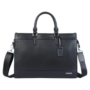 Luxury High Quality 14" Laptop <b>Briefcase</b> Smart Office Genuine <b>Leather</b> Ho Chi Minh City Manufacturer's Favorite Business Bag - Product Image 1
