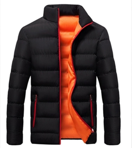 Blouson d'hiver matelassé confortable pour homme en toile respirante, col montant, personnalisable, style urbain, fournisseur direct - Product Image 1