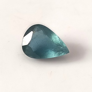 Piedra Preciosa Suelta de Aguamarina Azul Natural de 2.15 Quilates, Corte Pera Facetado, Translúcida, 7.8x10.8x4.8mm, Personalizada para Joyería - Product Image 1