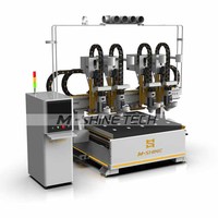 Routeur CNC multifonctionnel MS8-1212-4 avec ATC automatique pour la production de meubles, la découpe et la sculpture du bois massif