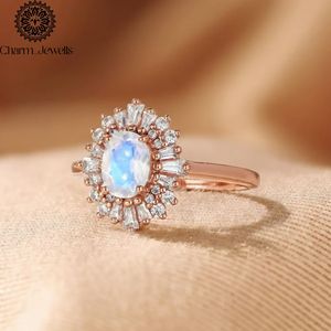 Anillo de Compromiso de Plata Chapado en Oro Rosa de 18K para Mujer, con Moissanita de Corte Cojín, Engaste Clásico de Puntas, Certificado IGI 3, de Charm Jewells - Product Image 5