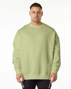 เสื้อสเวตเชิ้ตคอกลมผู้ชายแบบหนา ผ้าฝ้ายพรีเมียม สตรีทแวร์ แบรนด์ส่วนตัว รับผลิตแบบ OEM - Product Image 1