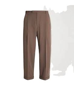 Pantalon court pour homme Style High Street confortable et léger 100% coton coupe fuselée taille haute élastique bouton couleur noire - Product Image 5