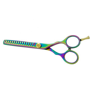 Professional <b>Barber</b> Thinning Scissors German Stainless Steel Sharp <b>Blade</b> Tip Multi Color Salon Use Gold Screw - Product Image 3