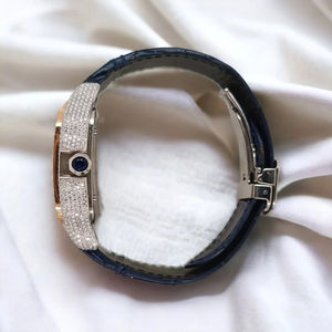 New Arrival Full White Gold <b>Iced</b> <b>Out</b> Round Cut Moissanite Diamond Luxury <b>Watch</b> for Men Classic Roman Analog Display Glass Gift - Product Image 2