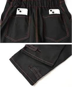 Combinaison de travail unisexe sans manches en coton, multifonctionnelle pour mécaniciens, séchage rapide, antistatique, infroissable, élégante, style cargo, résistante aux déchirures - Product Image 4