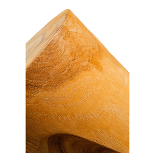 Tabouret Ottoman Trépied en Bois de Teck Massif ARTERRA pour Salon, Hôtel, Appartement, Villa – Siège Polyvalent au Design Rustique/Moderne - Product Image 5