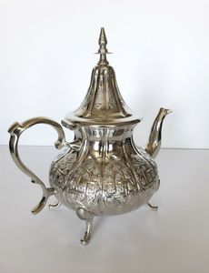 Metal teapot luxury teapot vintage teapot decorative teapot <b>tea</b> serving <b>pot</b> traditional teapot handcrafted teapot silver - Product Image 3